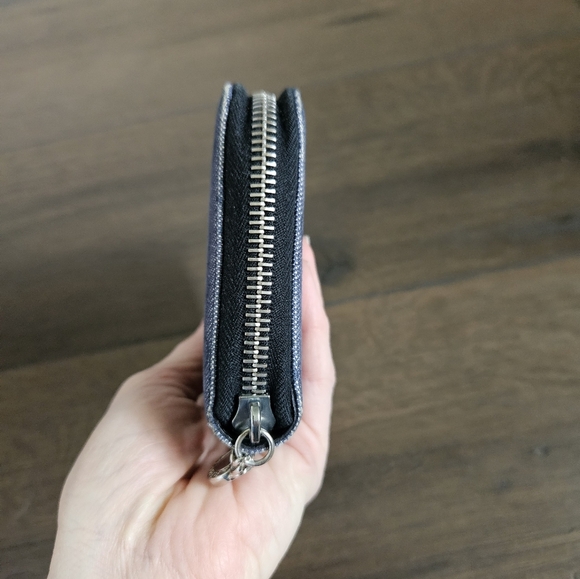 Bvlgari Denim Blue Rettare Logo Mania Zip-Around Wallet - Picture 5 of 12